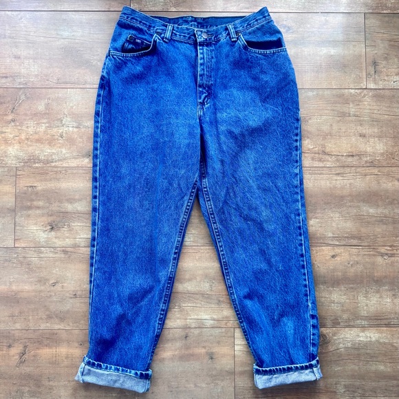 Lee Denim - Vintage 90’s Lee High Rise Straight Leg Medium Wash Mom Jeans Size 14 Petite
